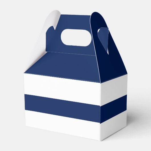 Gepersonaliseerde marineblauw nautisch hart bruilo bedankdoosjes (Achterkant)