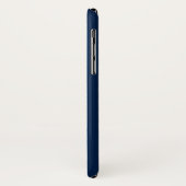 Gepersonaliseerde marineblauwe instripes Case-Mate iPhone case (Achterkant/links)