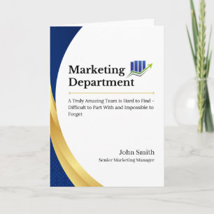 Gepersonaliseerde Marketingafdeling Promotiequote Kaart