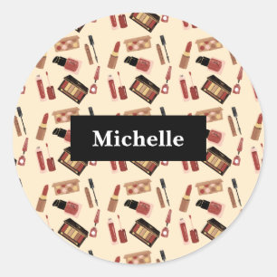Gepersonaliseerde markt Cosmetisch patroon Cosmeto Ronde Sticker