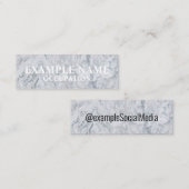 Gepersonaliseerde, marmer-getextureerde sociale me mini visitekaartje (Voorkant / Achterkant)