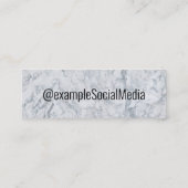 Gepersonaliseerde, marmer-getextureerde sociale me mini visitekaartje (Achterkant)