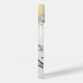 Gepersonaliseerde Marmer & Goud Monogram iPhone Ca Case-Mate iPhone Case (Achterkant / Rechts)