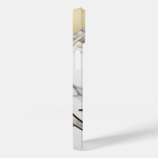 Gepersonaliseerde Marmer & Goud Monogram iPhone Ca Case-Mate iPhone Case (Achterkant / Rechts)