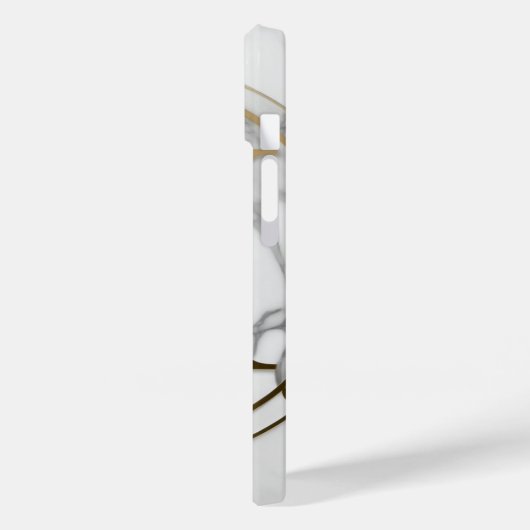 Gepersonaliseerde Marmer & Goud Monogram iPhone Ca Case-Mate iPhone Case (Achterkant / Links)