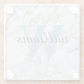 Gepersonaliseerde Marmeren Housewarming Gift Onder Glazen Onderzetter (Achterkant)