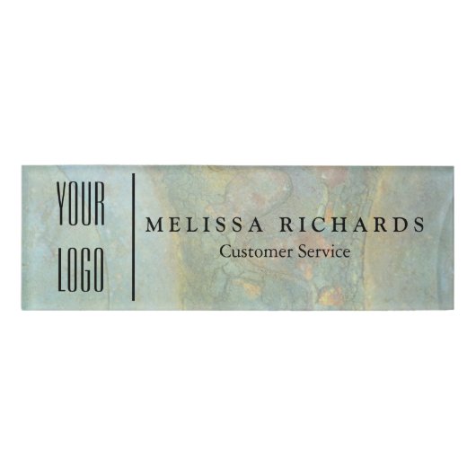 Gepersonaliseerde marmeren kleine naambadge (Voorkant)