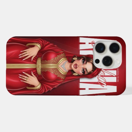 Gepersonaliseerde Marokkaanse Diva Queen Telefoonh iPhone Hoesje (Achterkant horizontaal)
