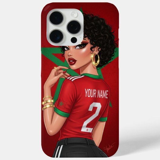 Gepersonaliseerde Marokkaanse Football Fan Telefoo Case-Mate iPhone Case (Achterkant)
