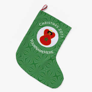Gepersonaliseerde Marokkaanse Kerstengel Vlag  Grote Kerstsok