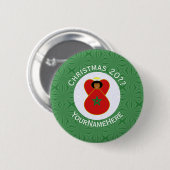Gepersonaliseerde Marokkaanse Kerstengel Vlag Ronde Button 5,7 Cm (Voorkant /achterkant)