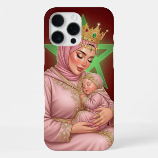 Gepersonaliseerde Marokkaanse moeder & Baby telefo iPhone 16 Pro Max Hoesje