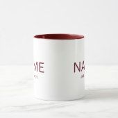 Gepersonaliseerde Maroon Combo Mok met Jouw naam (Midden)