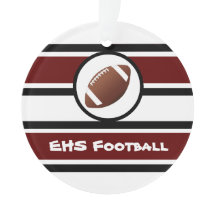 Gepersonaliseerde maroon- en zwarte Football