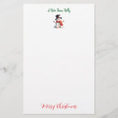 Gepersonaliseerde Marshmallow Snowman Stationery Briefpapier (Voorkant)