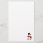 Gepersonaliseerde Marshmallow Snowman Stationery Briefpapier (Achterkant)
