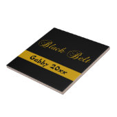 Gepersonaliseerde Martial Arts Black Belt Tegel Tegeltje (Zijkant)