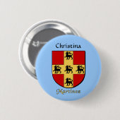 Gepersonaliseerde Martinez Historisch Schild Ronde Button 5,7 Cm (Voorkant /achterkant)