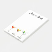 Gepersonaliseerde Martini Cosmo Manhattan Cocktail Post-it® Notes (Schuin)