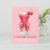 Gepersonaliseerde Martini Happy Birthday Kaart (Staand voorkant)