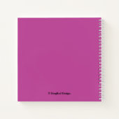  gepersonaliseerde Mary naam paarse bloemen Notitieboek (Achterkant)