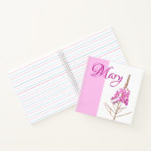  gepersonaliseerde Mary naam paarse bloemen Notitieboek (Binnen)