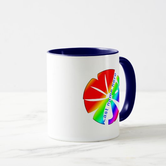 Gepersonaliseerde "Mary" Naam Rainbow Coffee Mok (Voorkant rechts)