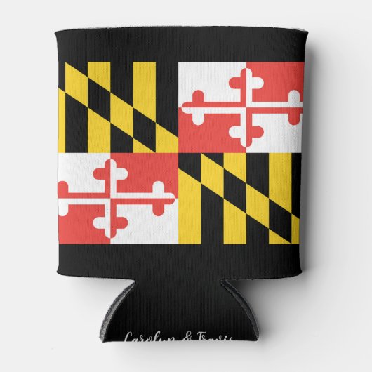 Gepersonaliseerde Maryland Flag Koelbox Blikjeskoeler (Voorkant)
