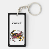 Gepersonaliseerde Maryland State Vlag Blauwe Krab Sleutelhanger (achterkant)