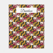 Gepersonaliseerde Maryland vlag Fleece Deken (Voorkant)