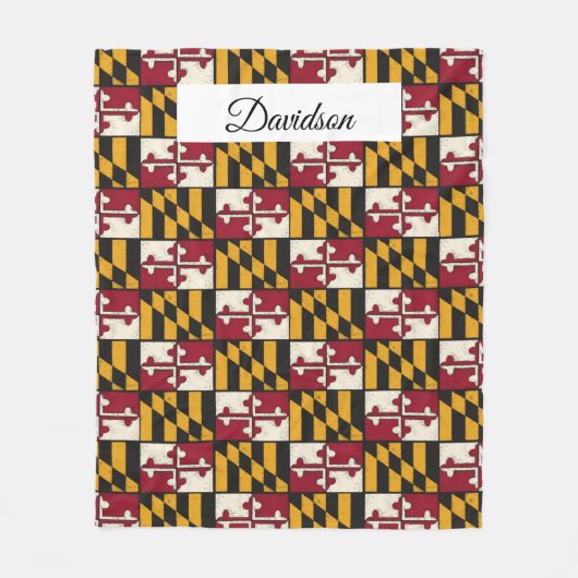 Gepersonaliseerde Maryland vlag Fleece Deken (Voorkant)