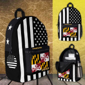 Gepersonaliseerde Maryland Vlag tas, Amerikaanse V Bedrukte Rugzak
