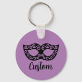 Gepersonaliseerde maskerade masker sleutelhanger (Voorkant)