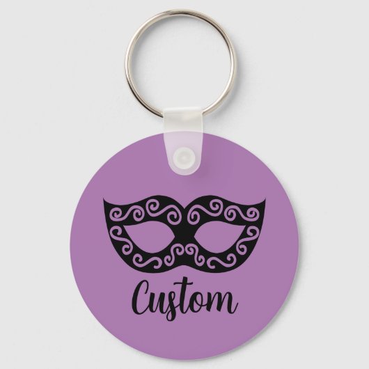 Gepersonaliseerde maskerade masker sleutelhanger (Voorkant)