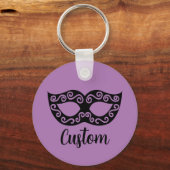 Gepersonaliseerde maskerade masker sleutelhanger (Voorkant)