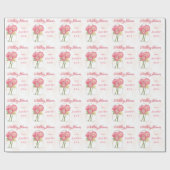 Gepersonaliseerde Mason Jar Wedding Shower Gift Wr Cadeaupapier (Vlak)