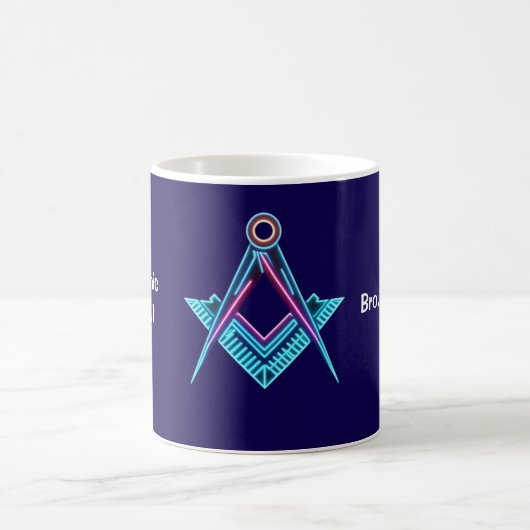 Gepersonaliseerde Masonic Coffee Mok (Center)