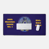 Gepersonaliseerde Masonic Desk Mat Gift voor Mason (Keyboard & Muis)