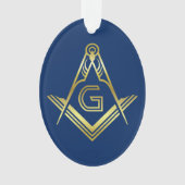 Gepersonaliseerde Masonic-kerstversieringen Ornament (voorkant)