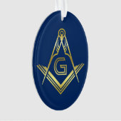 Gepersonaliseerde Masonic-kerstversieringen Ornament (voorkant)