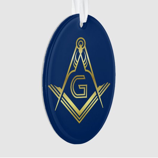 Gepersonaliseerde Masonic-kerstversieringen Ornament (voorkant)