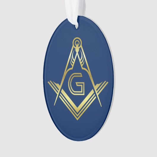 Gepersonaliseerde Masonic-kerstversieringen Ornament (voorkant)