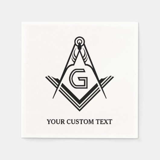 Gepersonaliseerde Masonic Napkins en Decorations Servet (Voorkant)