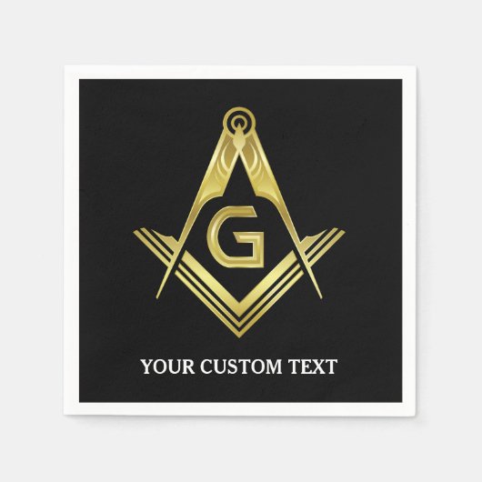 Gepersonaliseerde Masonic Napkins & Party Decorati Servetten (Voorkant)