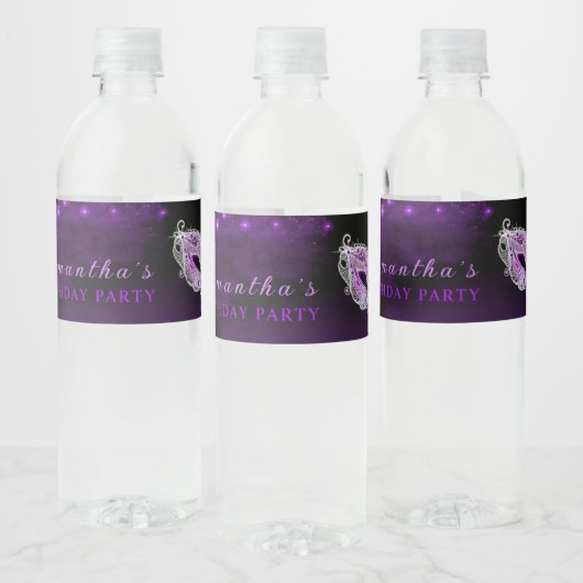 Gepersonaliseerde Masquerade Party Waterfles Label Waterfles Etiket (Flessen)