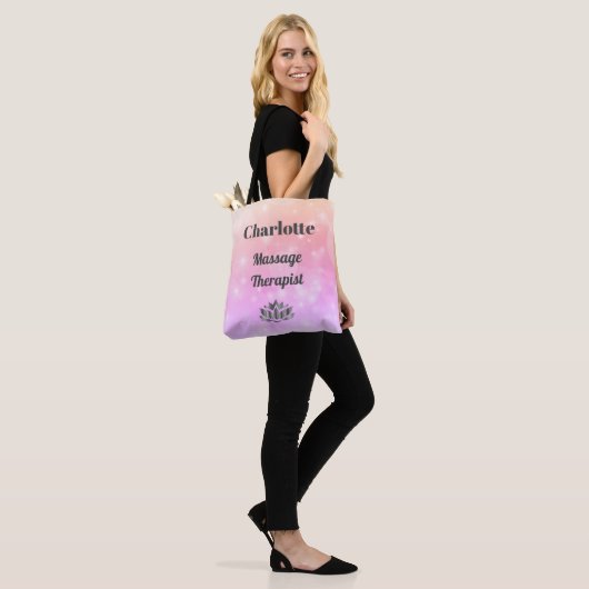 Gepersonaliseerde Massage Therapeut pastel ontwerp Tote Bag (Op model)