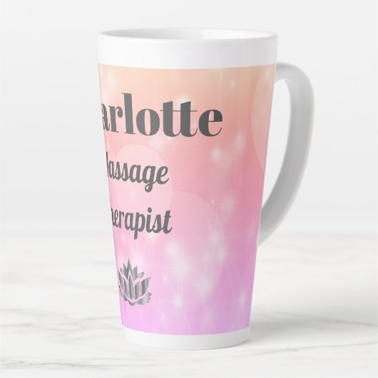  gepersonaliseerde massagetherapeut Latte Mok (Rechterhoek)