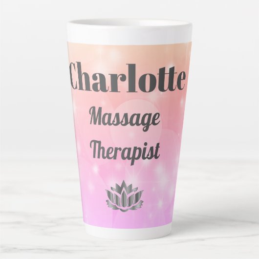  gepersonaliseerde massagetherapeut Latte Mok (Voorkant)