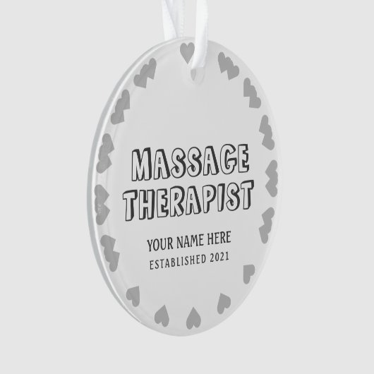 Gepersonaliseerde massagetherapist ornament (voorkant)