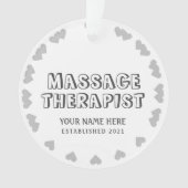 Gepersonaliseerde massagetherapist ornament (voorkant)